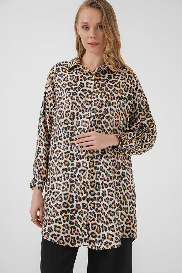 غابريا ليوبارد منقوشة بريق تونك - 4