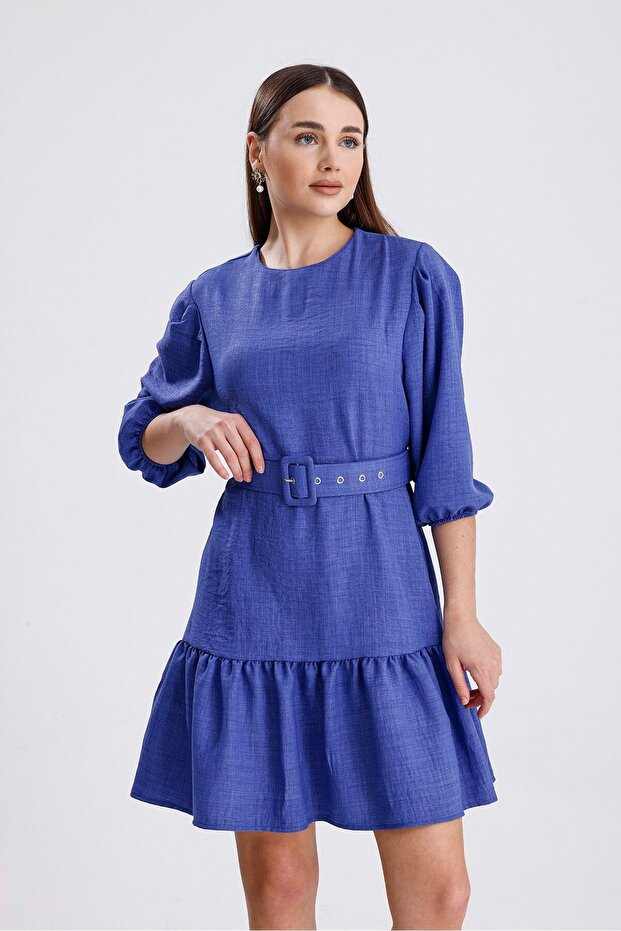 Rochie mini cu centura - 1