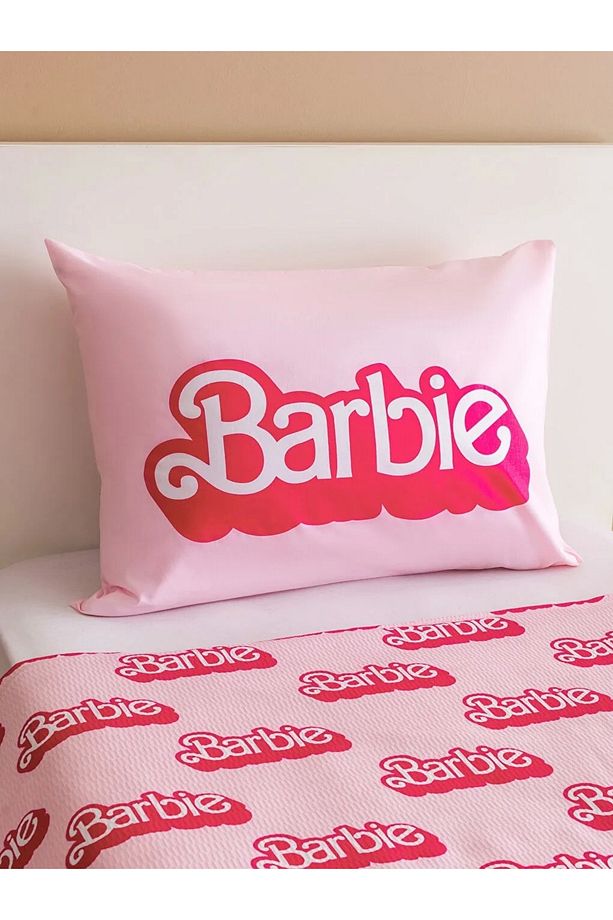 Lcw Home Pembe Barbıe Baskılı %100 Pamuk Tek Kişilik Pike Seti 160*220 Cm - 3