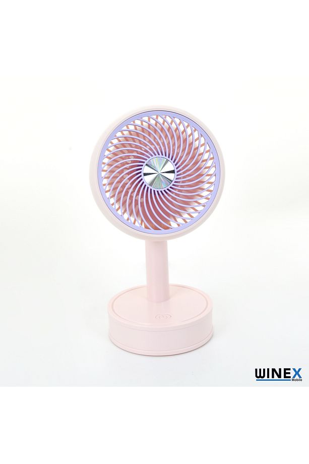 Winex Mini Taşınabilir Portatif Fan 3 Kademeli Vantilatör Pembe - 6