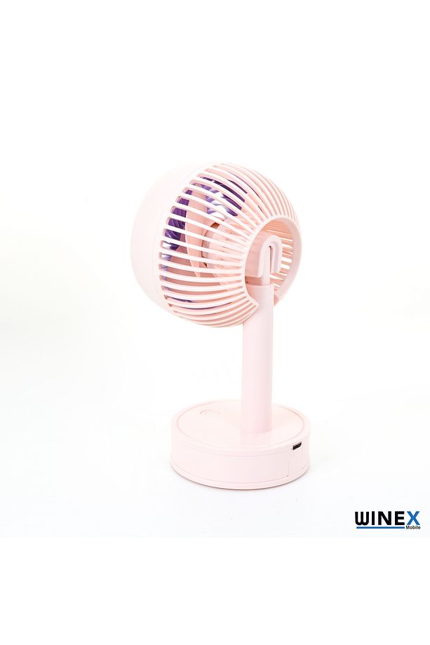 Winex Mini Taşınabilir Portatif Fan 3 Kademeli Vantilatör Pembe - 3