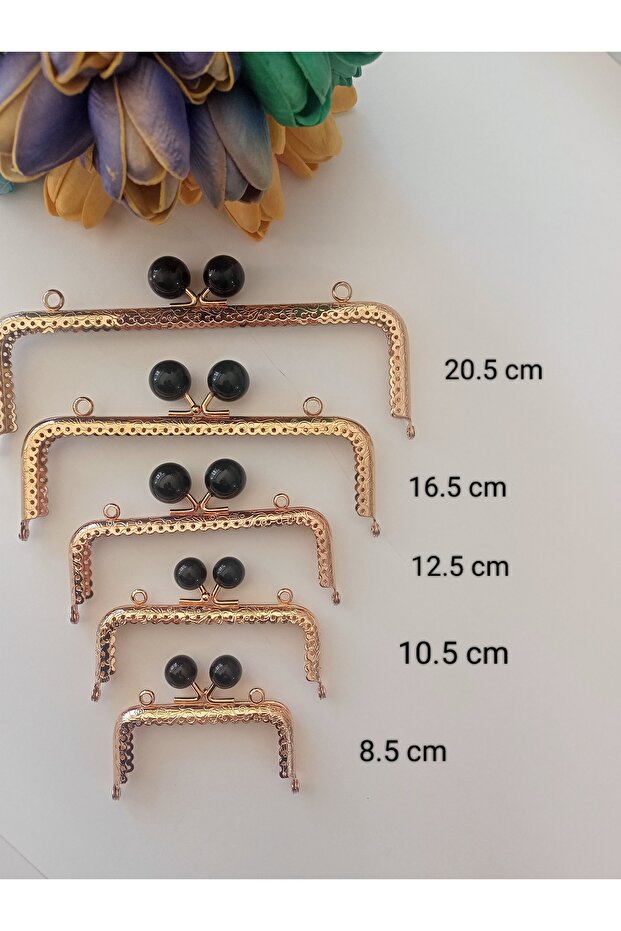 Dikdörtgen Boncuklu Çanta Sapı- 12.5 cm - 1