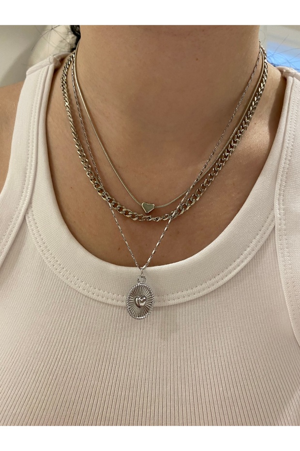 Kadın El Yapımı Tasarım Charm Kolye Seti - 1