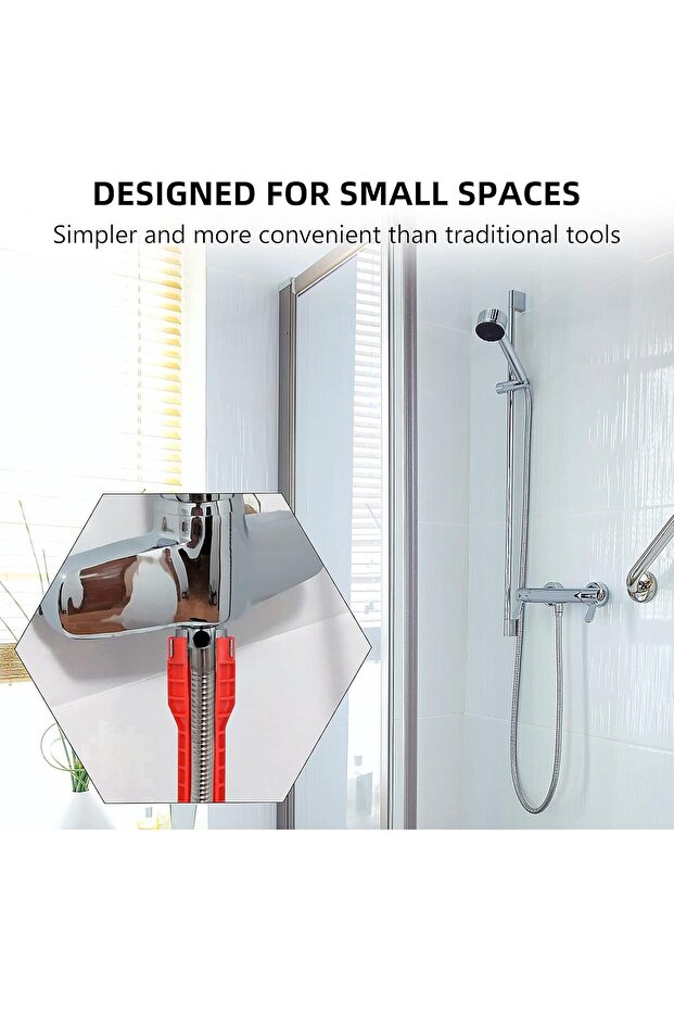 8-in-1 Faucet and Sink Wrench – Multi-Functional Sink Installer Tool – Faucet Nut & Supply Line. - 4