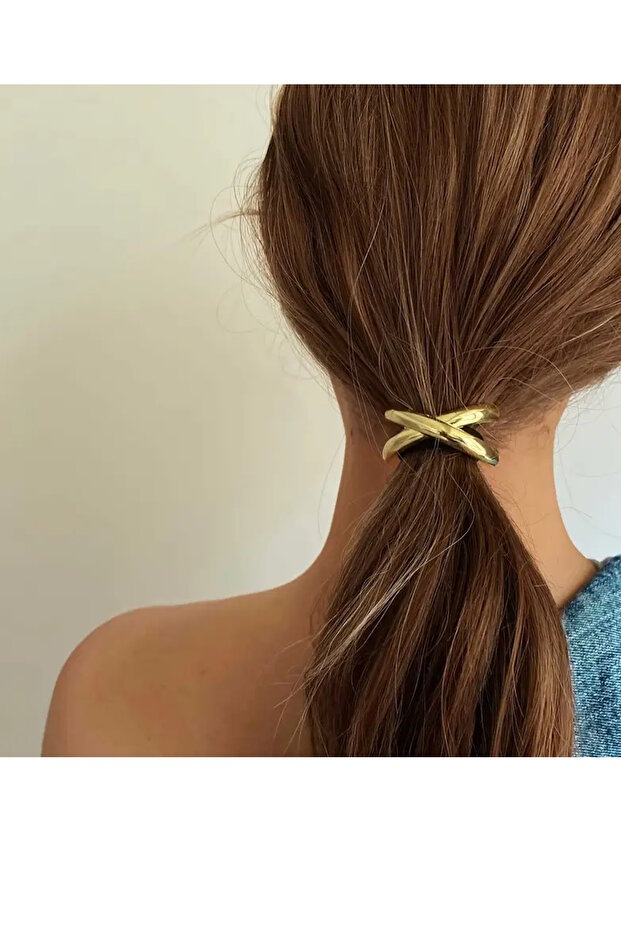 Gold Color Cross Figured Metal Rubber Buckle