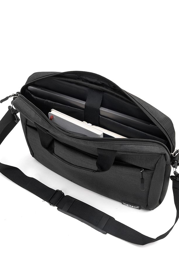 Orijinal 15.6" inç Siyah Kumaş Notebook İş ve Günlük Kullanım Laptop Bilgisayar Evrak Çantası - 5