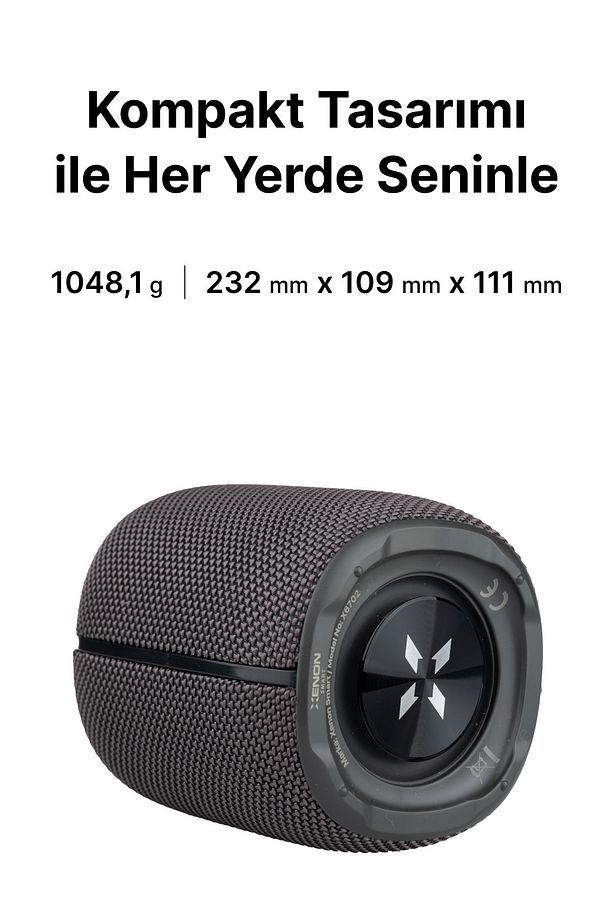 Taşınabilir Bluetooth Hoparlör Tws Stereo 10w Tf Kart Speaker Rgb Ses Bombası Gri X6702 - 5