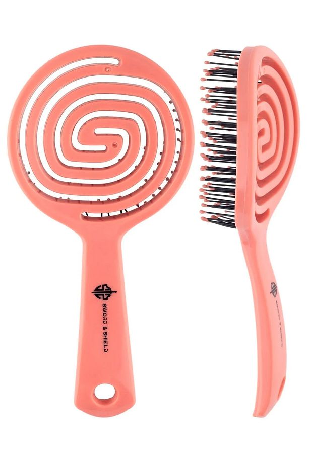Tarak Seti - Pembe Pro Tarak , Topuz Fırçası ve Metal Krepe Tarağı - 3