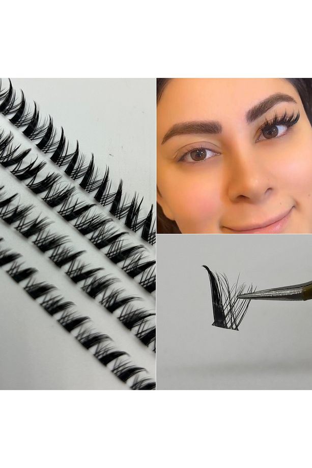 Ekspres Kirpik – yeni fox 6'lı mix paket Model ipli kirpik kirpik tilki efekti - 1
