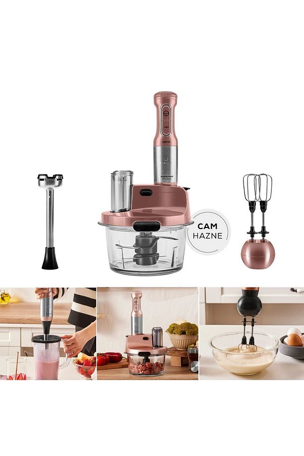 Turbo Doğrayıcı, Dilimleme Rondo, Blender 2500W Yüksek Güç 8 in 1 Mikser seti & Mutfak Robotu - 5