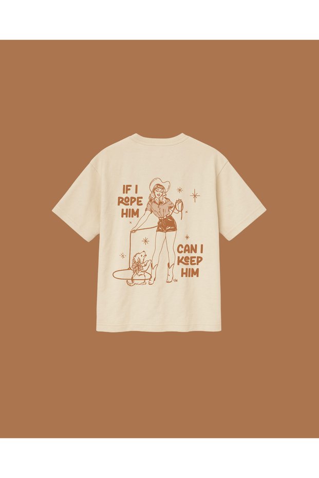 Beige Color Oversize Mold Pet Women Printed Unisex T-Shirt T-Shirt