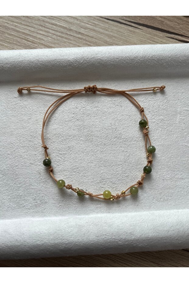 Minimal Chrysoprase Stone Handmade Bracelet & Anklet