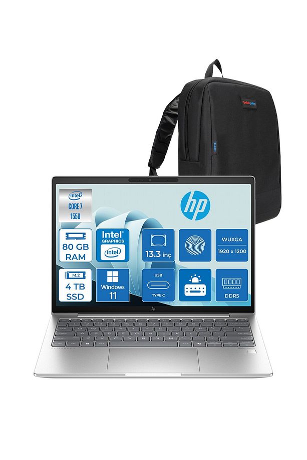 Elitebook 630 G11 Wolfpro ULTRA7-155U 80GB 4tb SSD 13,3 Wuxga WINDOWS11PRO 99C0F2EAW28+ZETTAÇANTA - 1