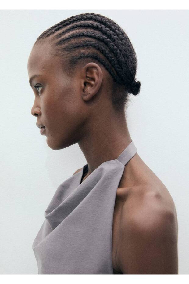 Arkası açık drape bluz - 6