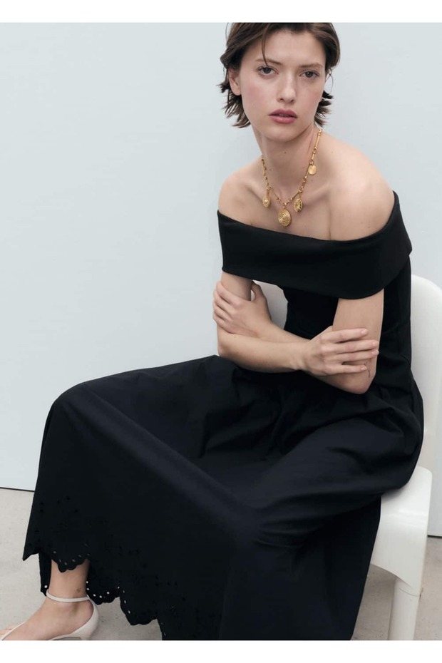 Kenarı işlemeli pamuklu etek - 8