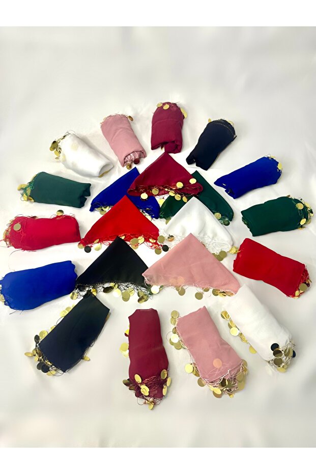 Kırmızı Pullu Halay Mendili - 2