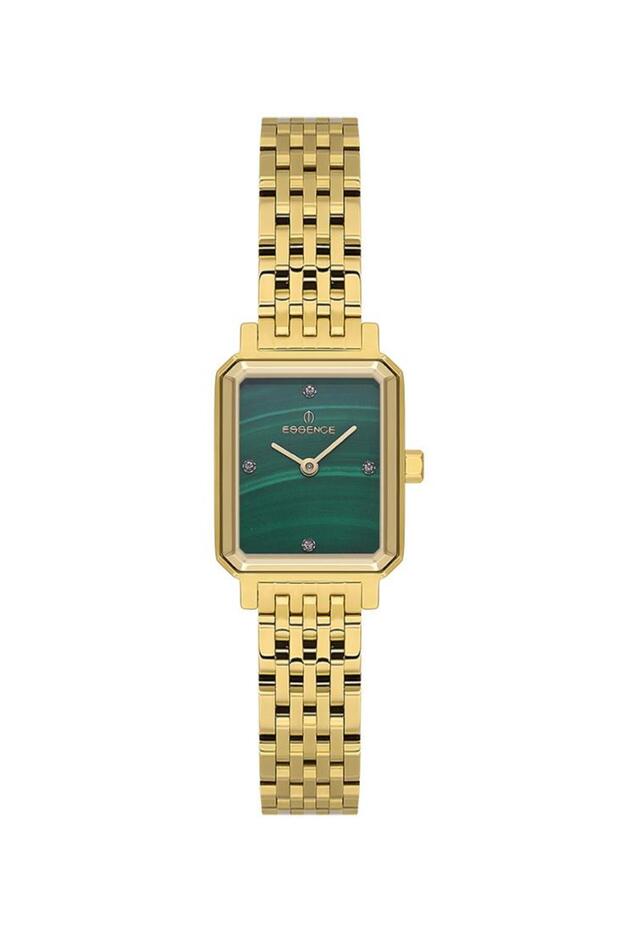 Es6940Fe.170 Rectangle Dial Steel Band Steel Case 5 Atm Water Resistant Gold Color Women