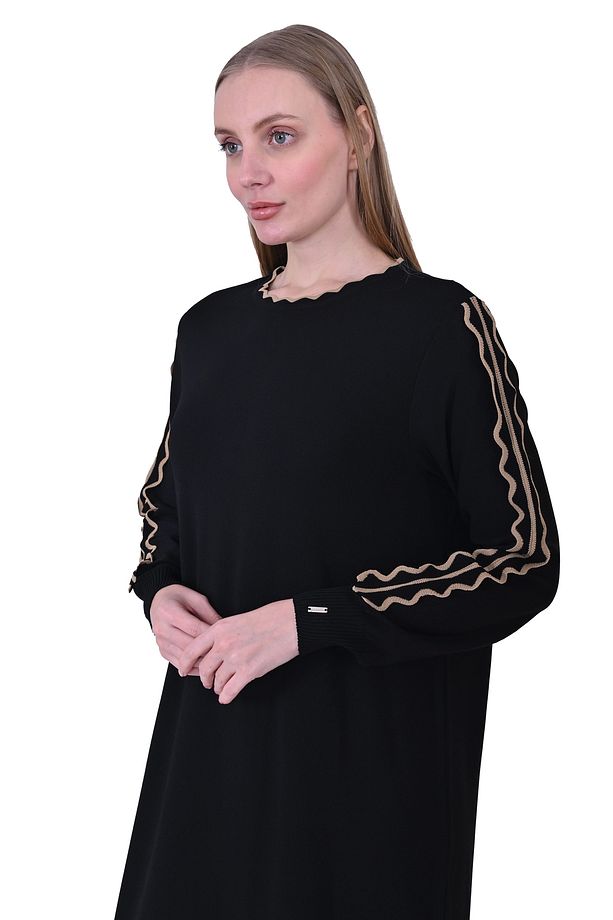 İNVEE 7030 Siyah Triko Elbise - 2