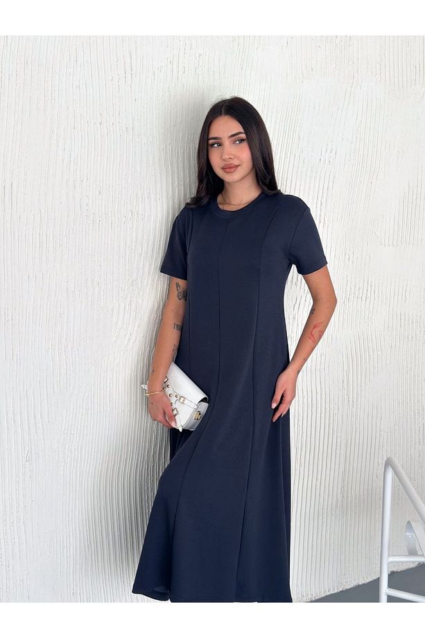 Kadın Modal Kumaş Midi Elbise - 4