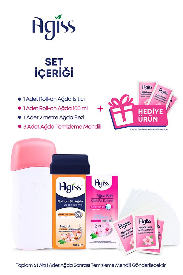 Roll-on Sir Ağda Isıtıcı Set, Ağda Isıtıcı Makine, Normal Ciltler Için Roll-on Sir Ağda, 2 Mt Bez - 7