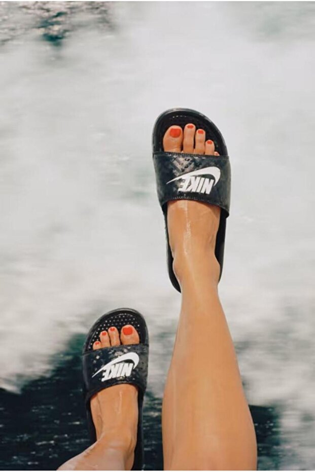 Wmns Benassi Slide Black Siyah Terlik - 1