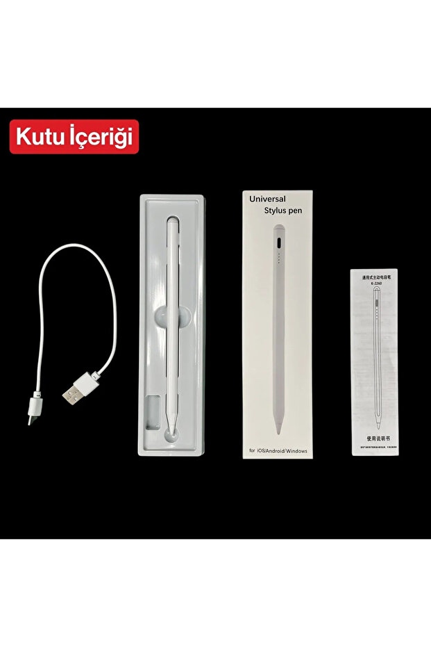 Stylus Pen Dokunmatik Tablet Kalemi iOS Android Windows Uyumlu Type-C - 7