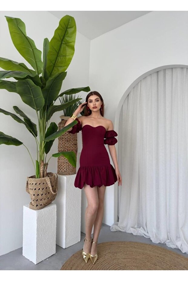 Peyda Straplez Elbise - 5