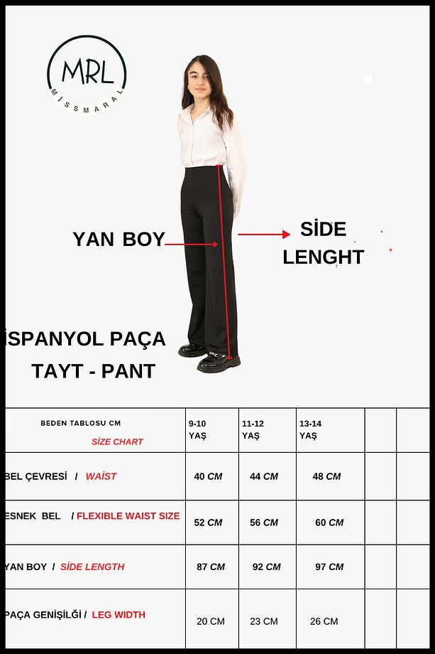 İspanyol Paça Tayt Pantolon Yüksek Bel Likralı İç Göstermez Dalgıç Kumaş Antrasit Flare 4040 - 7