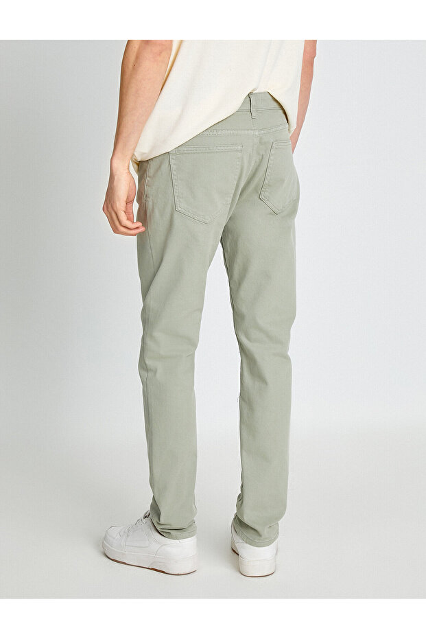 Slim Fit Basic Trousers 5 Pockets - 4