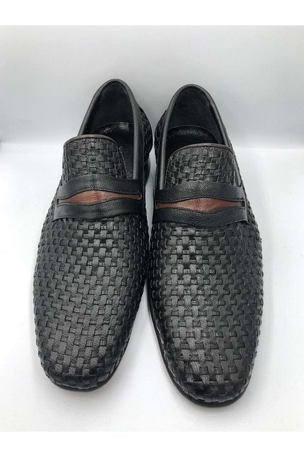Moda Ayakkabı 5418 Içi Dışı Hakiki Deri Kösele Taban Erkek Ayakkabı - 3