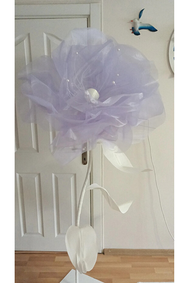 Dev tül çiçek mor - 1