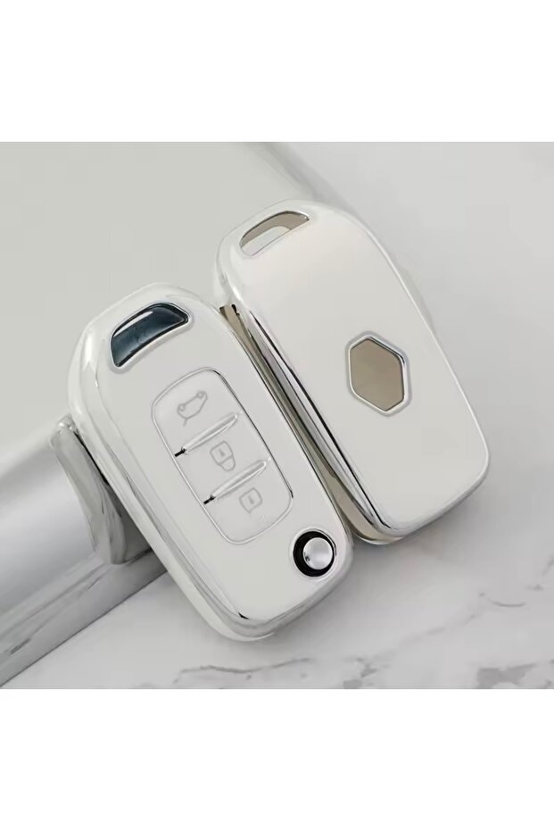Renault Kadjar Switch Key Case White-Silver - 1
