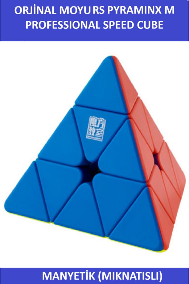 MOYU RS PYRAMINX MIKNATISLI PROFESYONEL SPEED CUBE-3X3 ZEKA KÜPÜ-SABIR KÜPÜ-WCA TURNUVA KÜPÜ - 1