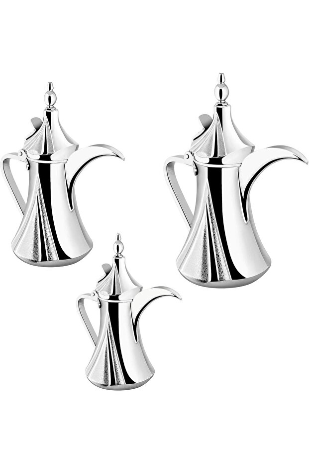 طقم دلة مركاز ط 3 كروم - 1