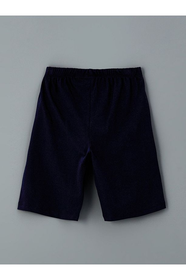 LCW Kids Bisiklet Yaka Fenerbhçe Baskılı Erkek Çocuk Şortlu Pijama Takımı - 4