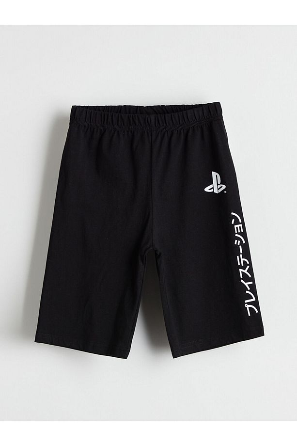 LCW ECO Bisiklet Yaka PlayStation Baskılı Erkek Çocuk Şortlu Pijama Takımı - 5