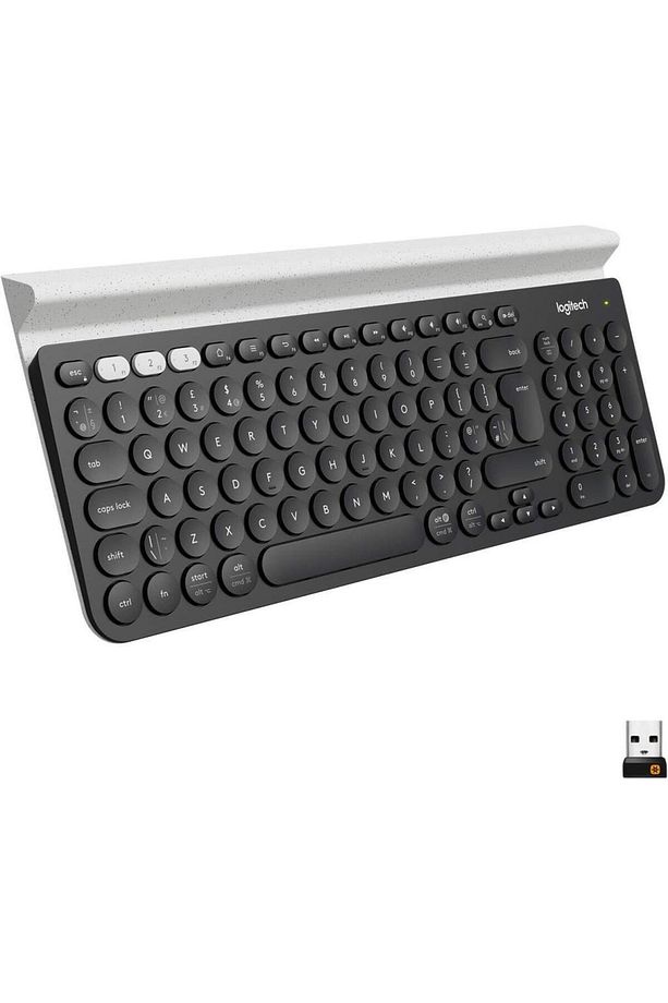 K780 Multi-Platform İngilizce Q Kablosuz Klavye Siyah - 1