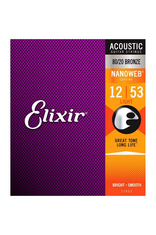 11052 Nanoweb 80/20 Bronze Akustik Gitar Teli (12-53) - 2