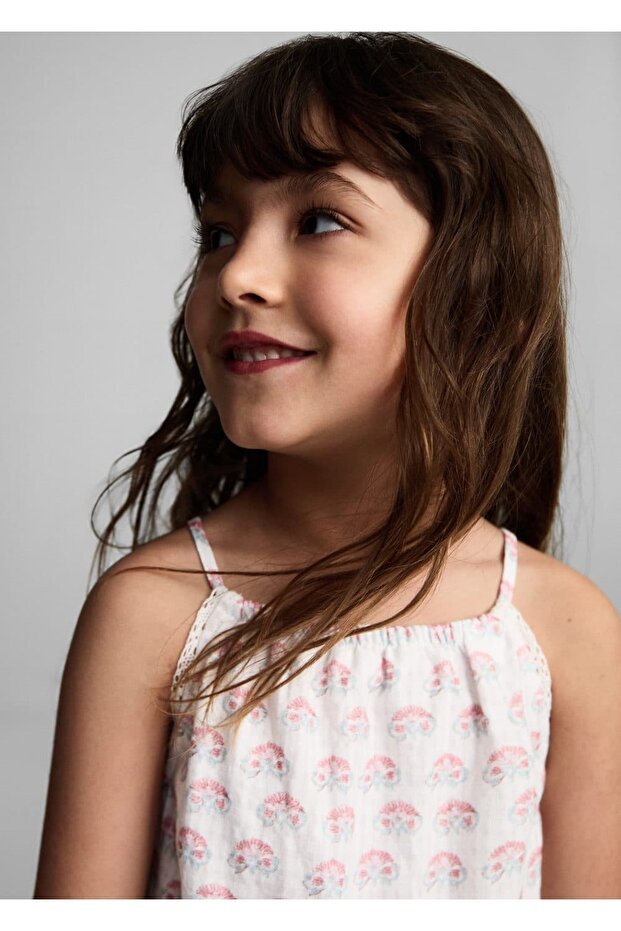 Çiçek işlemeli askılı elbise - 5