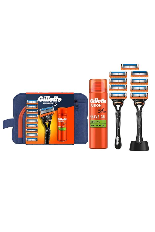Fusion 2 adet Makine+9 adet Yedek Tıraş Bıçağı+200 ML Jel+ Stand +Çanta - 1