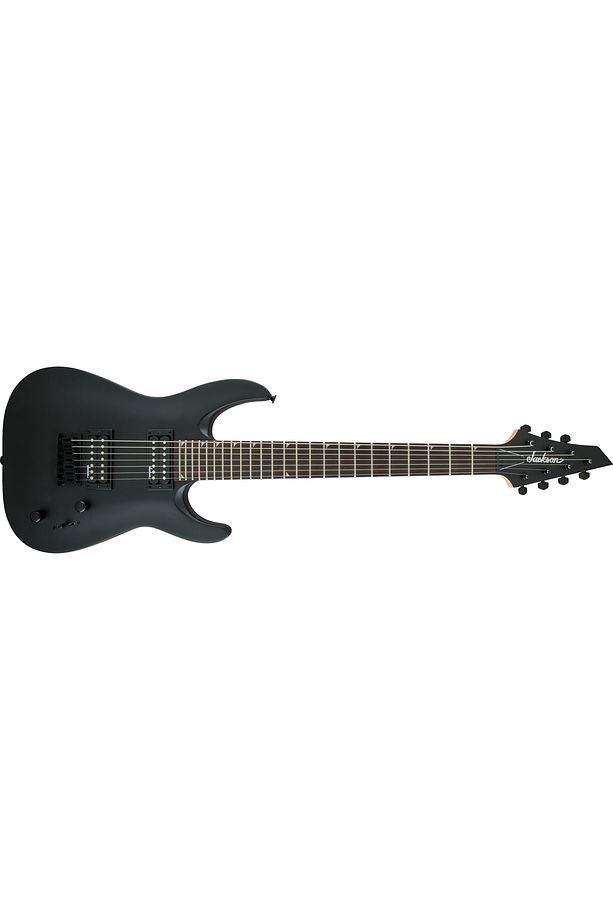 Js Dinky Arch Top Js22-7 Dka Ht Amaranth Klavye Satin Black 7 Telli Elektro Gitar - 1