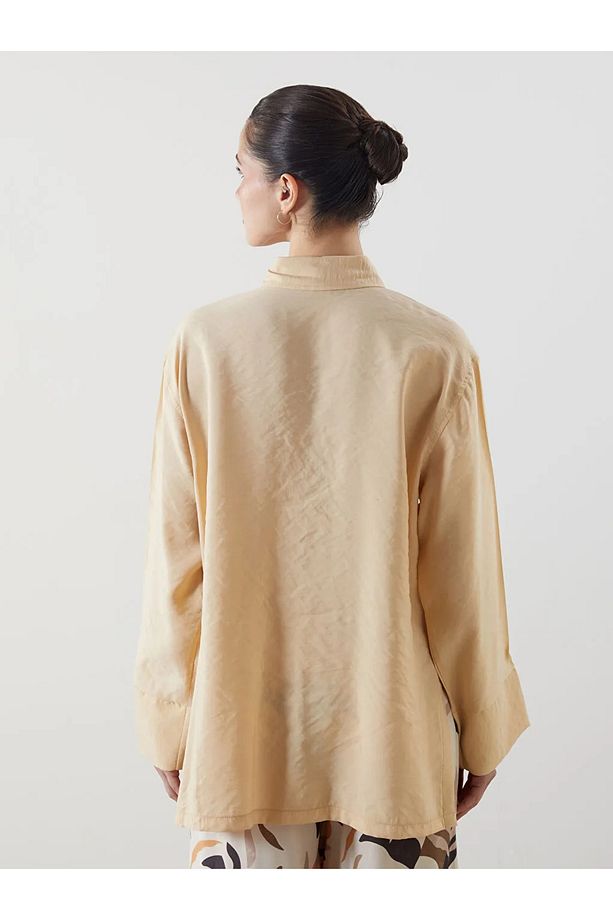 LCW Modest Sari Modal Karışımlı Kadın Gömlek Tunik - 4