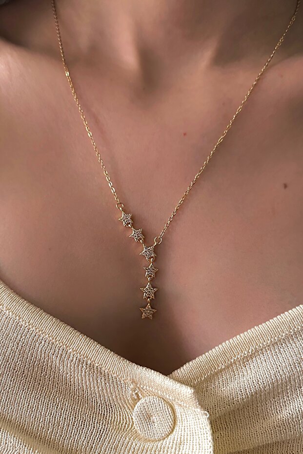 Çelik Yıldız Y Kolye - 1