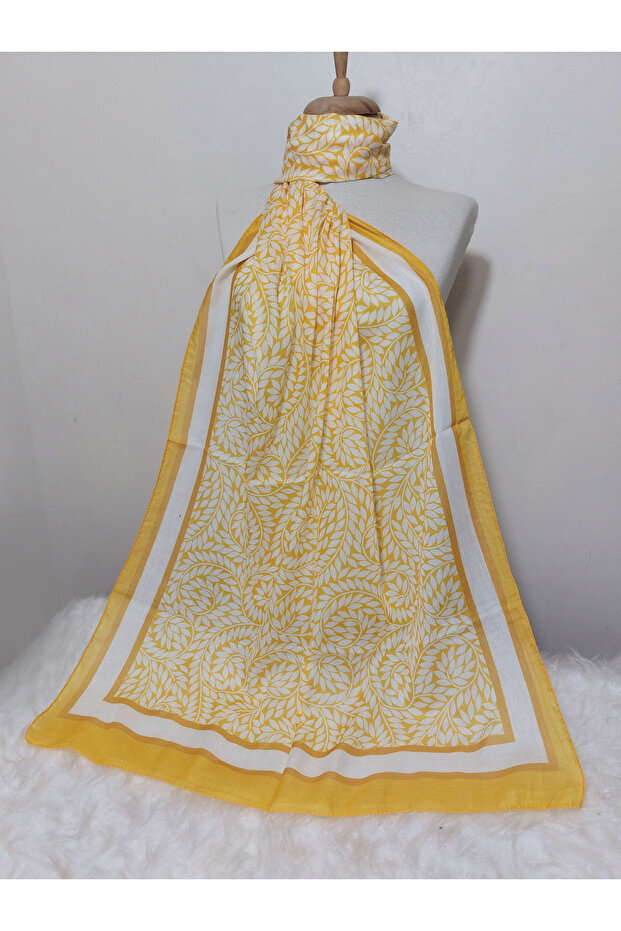 شال قطن ناعم منقوش - 2