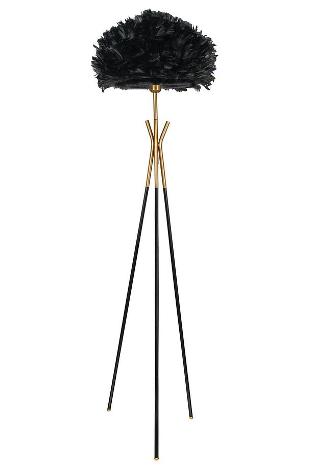 Metal Ayaklı Tüylü Tripod Lambader - 1