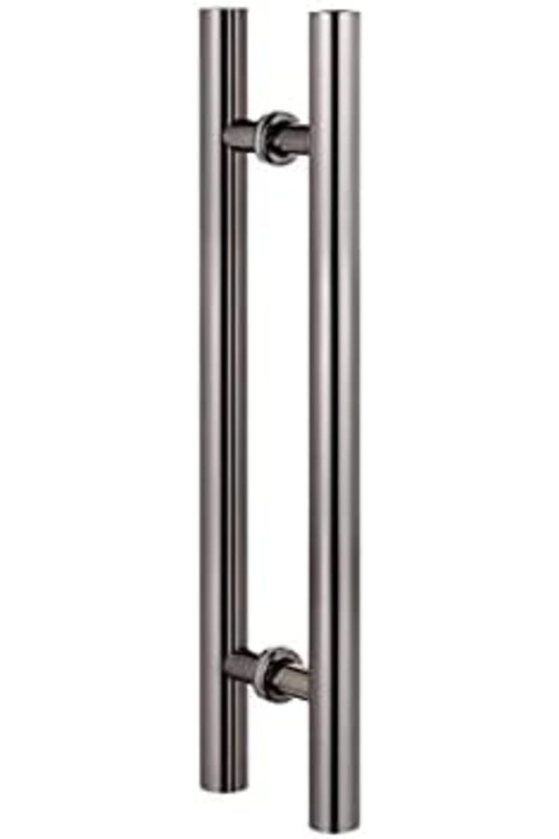 LINWIN 24 Inch Stainless Door Handle, Hollow Tube H Shape Sliding Door Handle, Stainless Steel Push