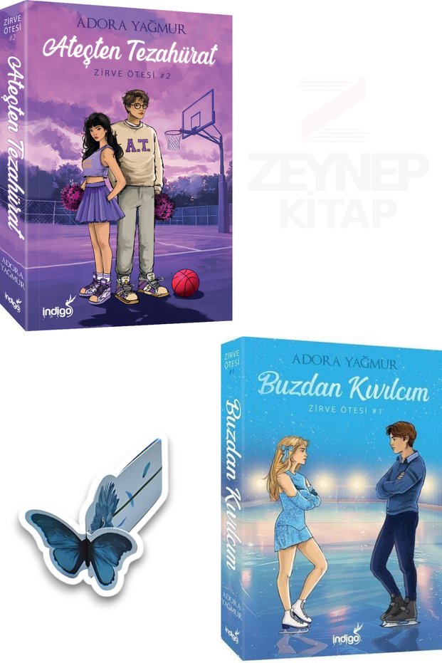 Fire and Ice Spark (KARTON KAPAK) Special Design Butterfly Bookmark Gift