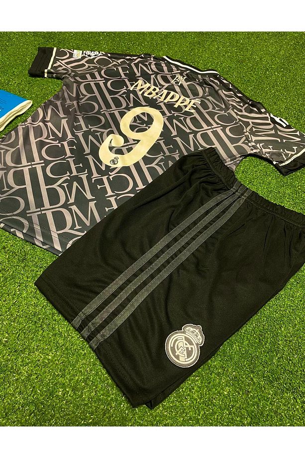 R.E.A.L M.A.D.R.İ.D 2024-25 KYLİAN MBAPPE ALTERNATİF ÇOCUK FORMASI 4'LÜ SET gri - 3