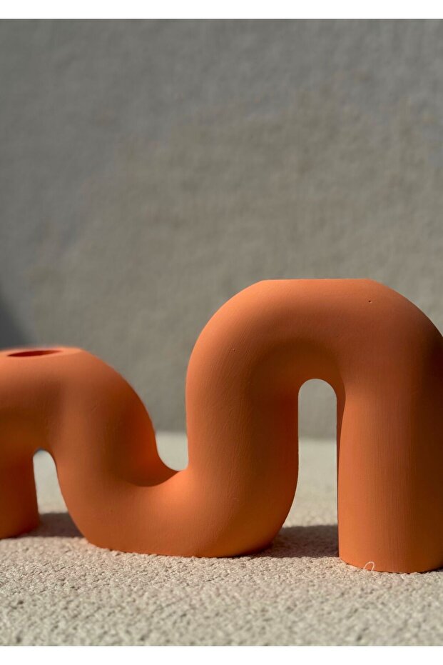 Şamdan M şeklinde 2 mum bölmeli şamdan - 4