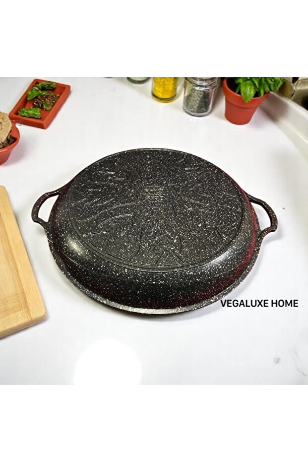 DÖKÜM GÖZLEME ÇİFT KULP 36 CM SİYAH - 3